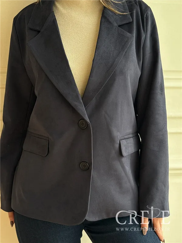 کت یقه انگلیسی جیر دو دکمه 