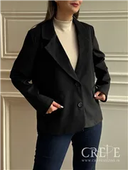 کت یقه انگلیسی جیر دو دکمه