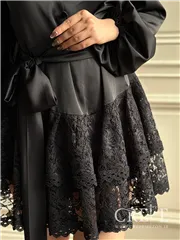 پیراهن کوتاه ساتن گیپور