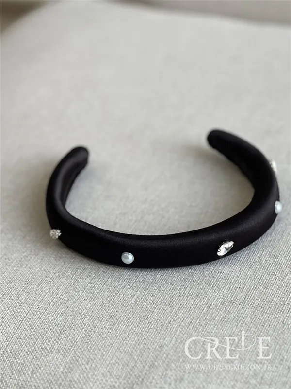 تل ساتن با نگین و مروارید