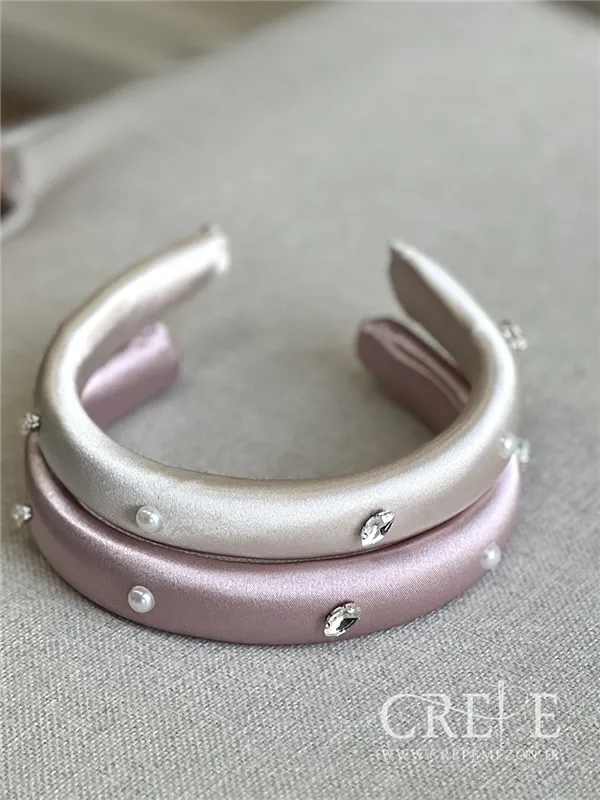 تل ساتن با نگین و مروارید