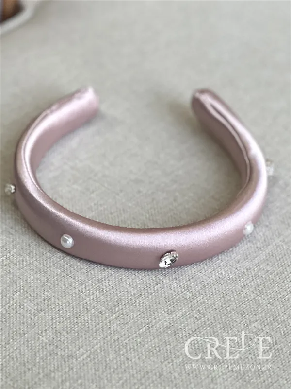 تل ساتن با نگین و مروارید