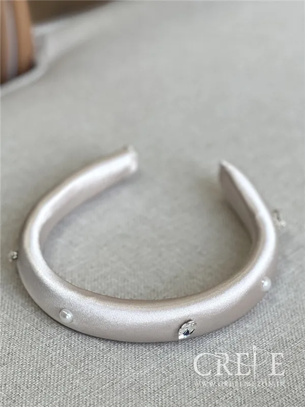 تل ساتن با نگین و مروارید