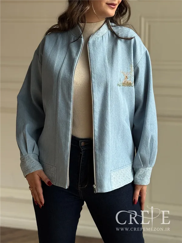 بامبر جین گلدوزی آهو