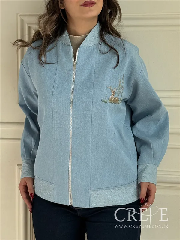 بامبر جین گلدوزی آهو