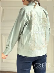 بامبر کتان گلدوزی آهو