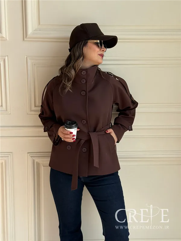 ترنچ کت یقه دار