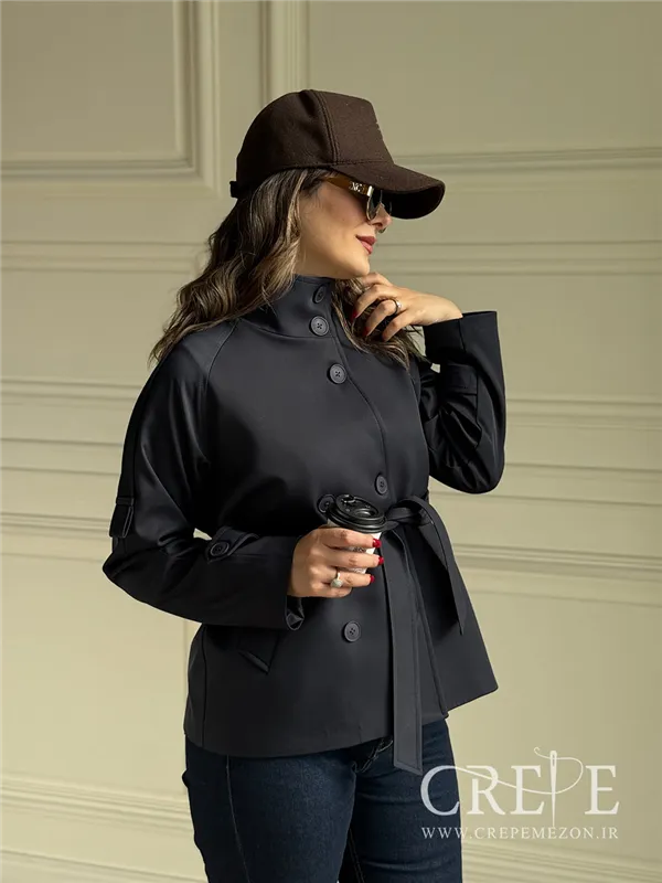 ترنچ کت یقه دار