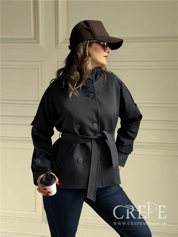 ترنچ کت یقه دار