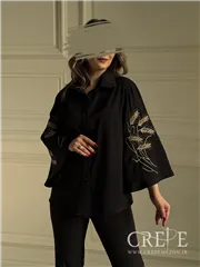 شومیز گلدوزی کرپ اندونزی