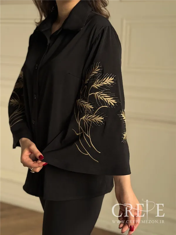 شومیز گلدوزی کرپ اندونزی