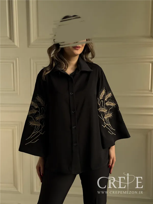 شومیز گلدوزی کرپ اندونزی