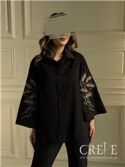 شومیز گلدوزی کرپ اندونزی