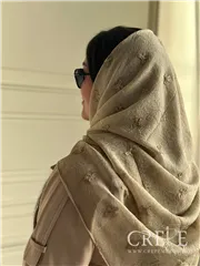 روسری حریرگلدوزی پاپیون