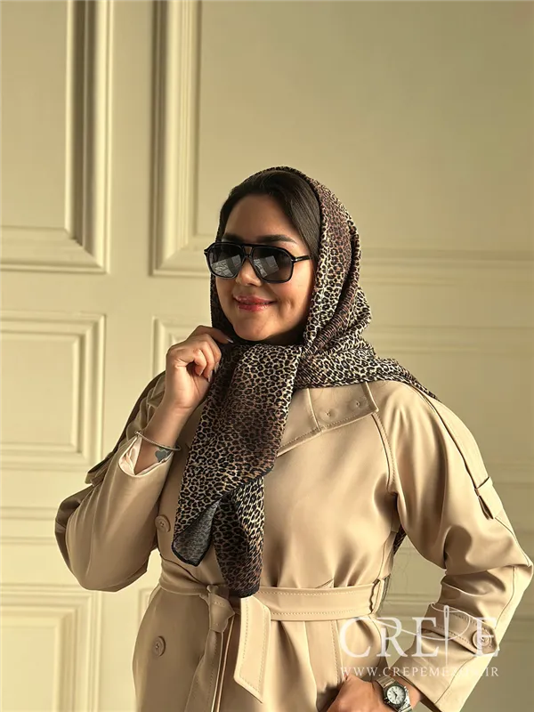 روسری پلنگی قواره 120