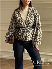 کت موهر پلنگی کمرچرم