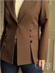 کت کرپ جلو چاک هفت دکمه