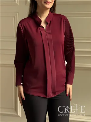 شومیز دوپیله آستین پلیسه