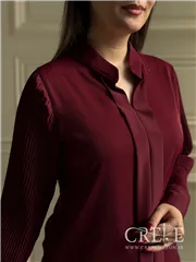 شومیز دوپیله آستین پلیسه