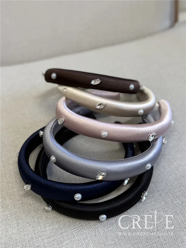 تل ساتن با نگین و مروارید