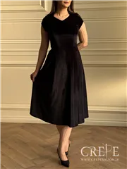 پیراهن مخمل یقه دلبری