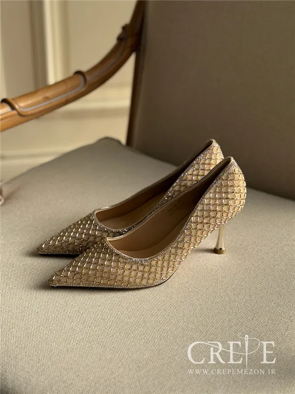 کفش مجلسی نگینی پاشنه 7/5 سانت