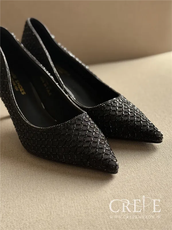 کفش مجلسی نگینی پاشنه 7/5 سانت