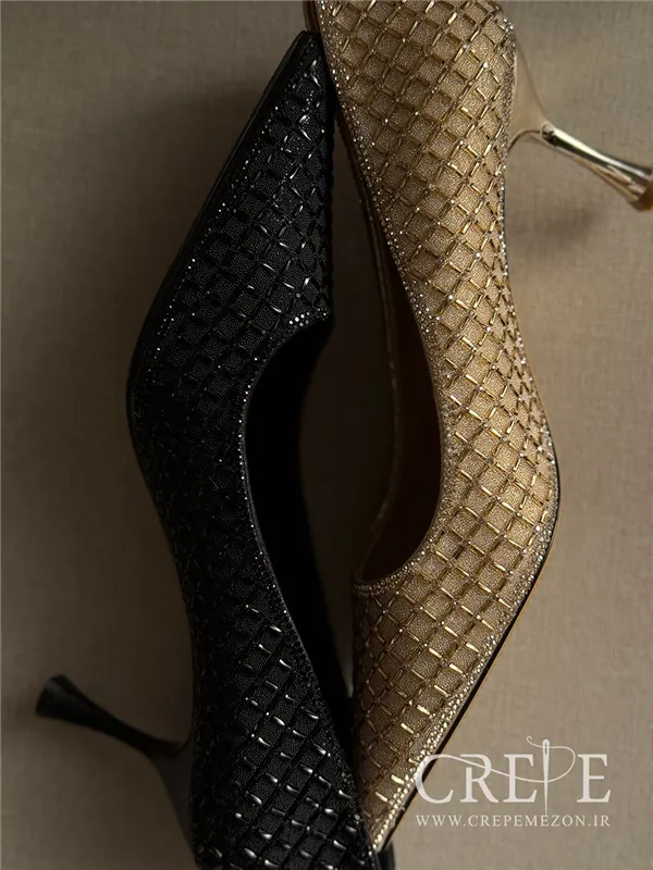 کفش مجلسی نگینی پاشنه 7/5 سانت