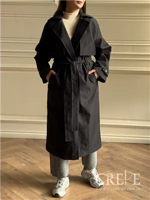 بارانی بلند کمر دار