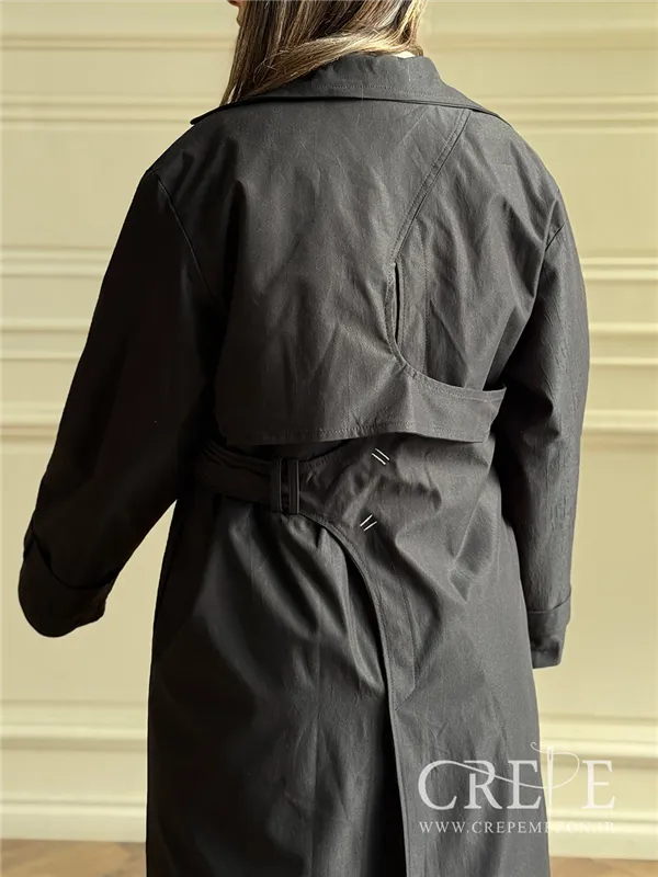 بارانی بلند کمر دار