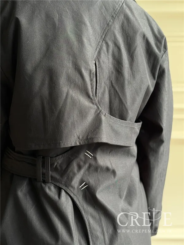 بارانی بلند کمر دار