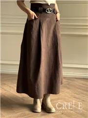 دامن جیر دو جیب کمربنددار