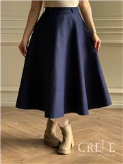 دامن جین نیم کلوش قد 86 