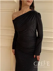 ماکسی نگینی سرشانه کار شده