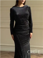 ماکسی مخمل نگینی پشت باز