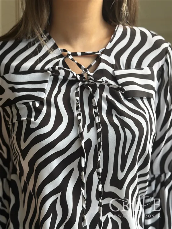 شومیز یقه بندی زبرا