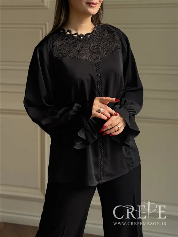 شومیز یقه گیپور