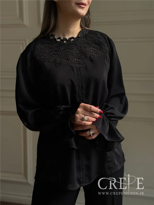 شومیز یقه گیپور