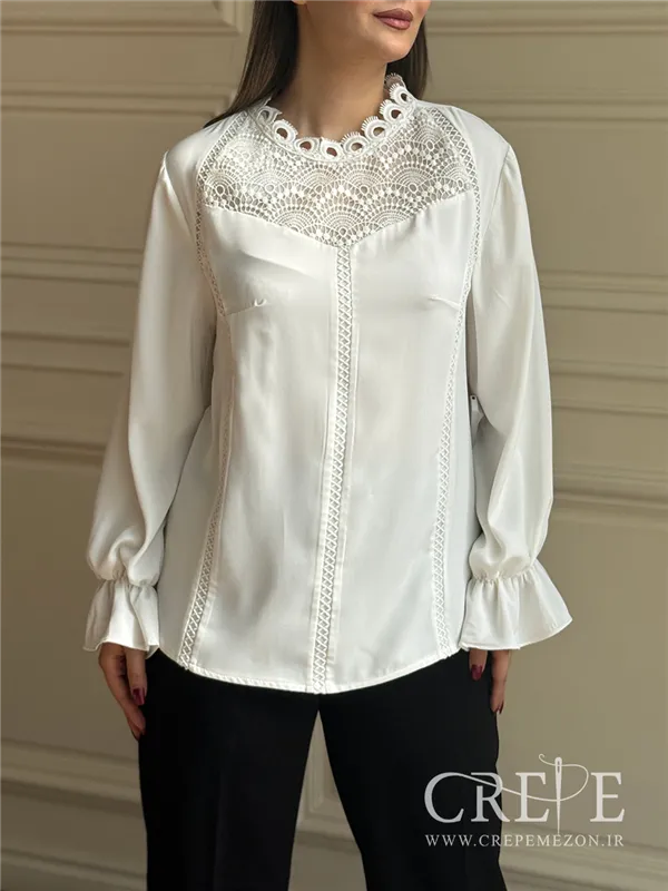 شومیز یقه گیپور