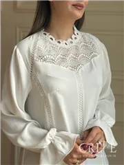 شومیز یقه گیپور