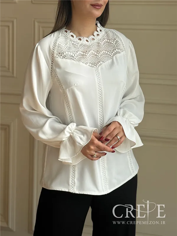 شومیز یقه گیپور