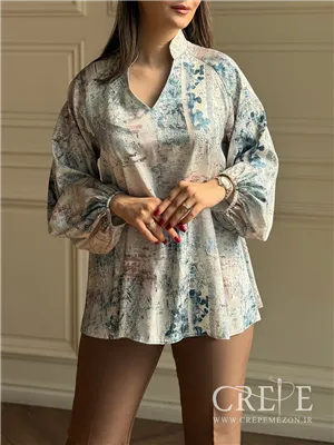 شومیز ساتن یقه هفت داگلاس