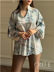 شومیز ساتن یقه هفت داگلاس