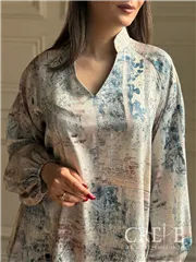 شومیز ساتن یقه هفت داگلاس