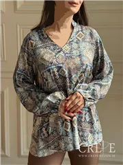 شومیز ساتن یقه هفت داگلاس