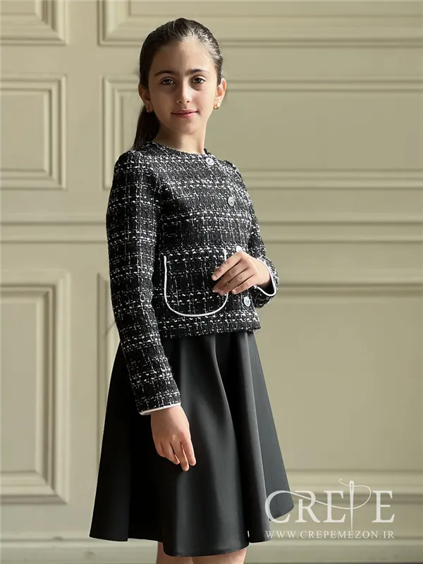 کت کراپ شنل جیب مغزی دوزی