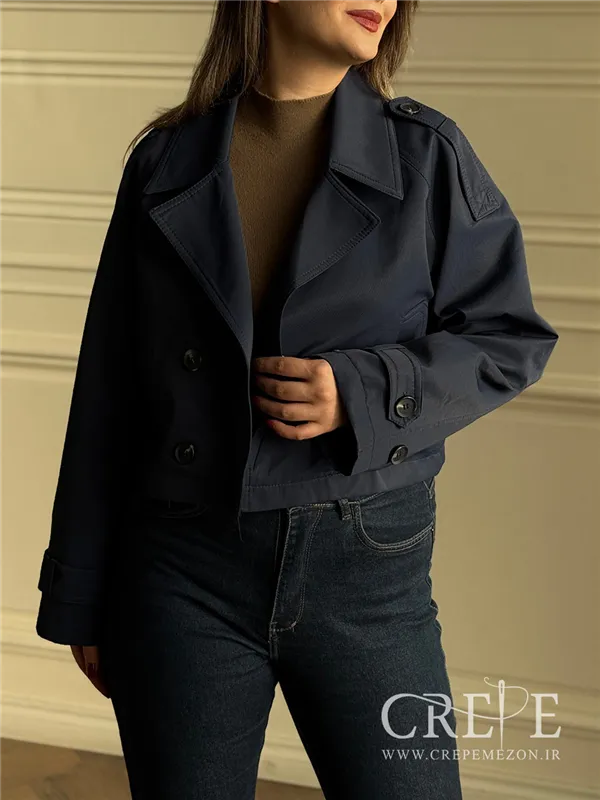 بارانی کراپ چهار دکمه