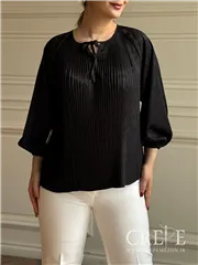 شومیز پلیسه یقه گره