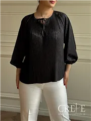 شومیز پلیسه یقه گره