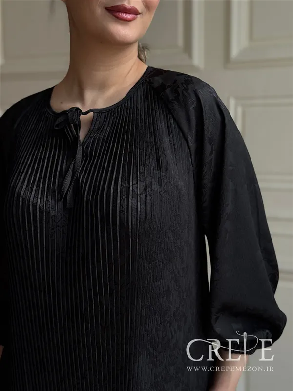 شومیز پلیسه یقه گره